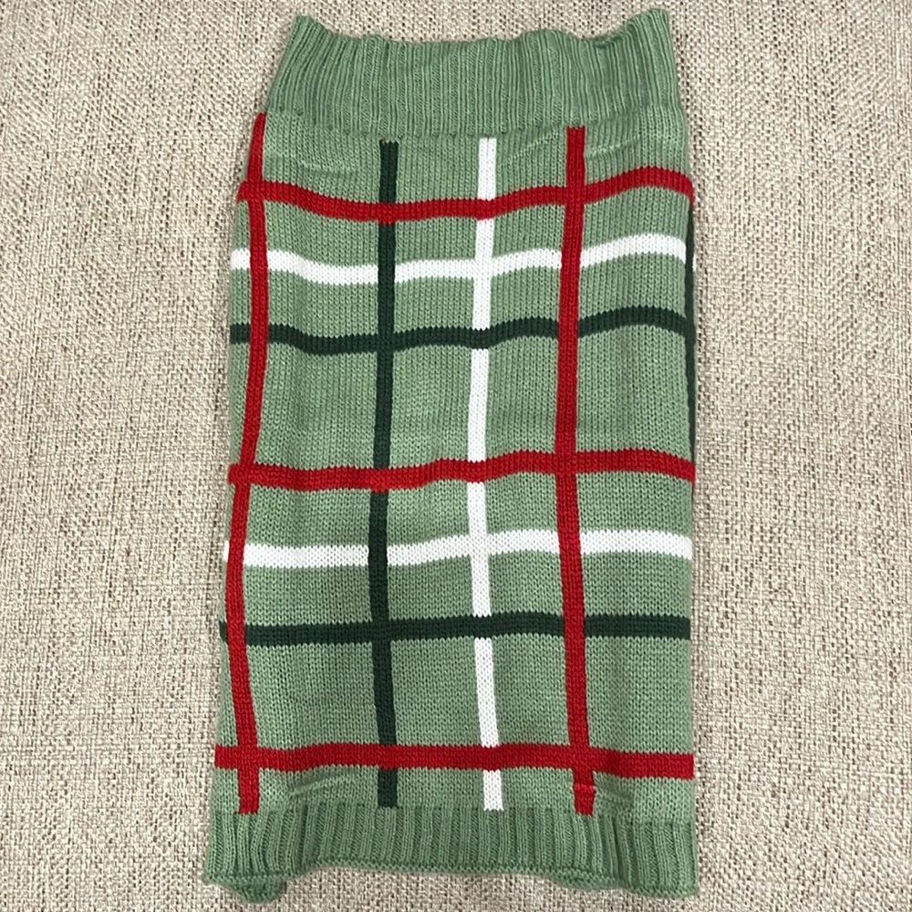 Heart to Tail Green Stripped Dog Sweater